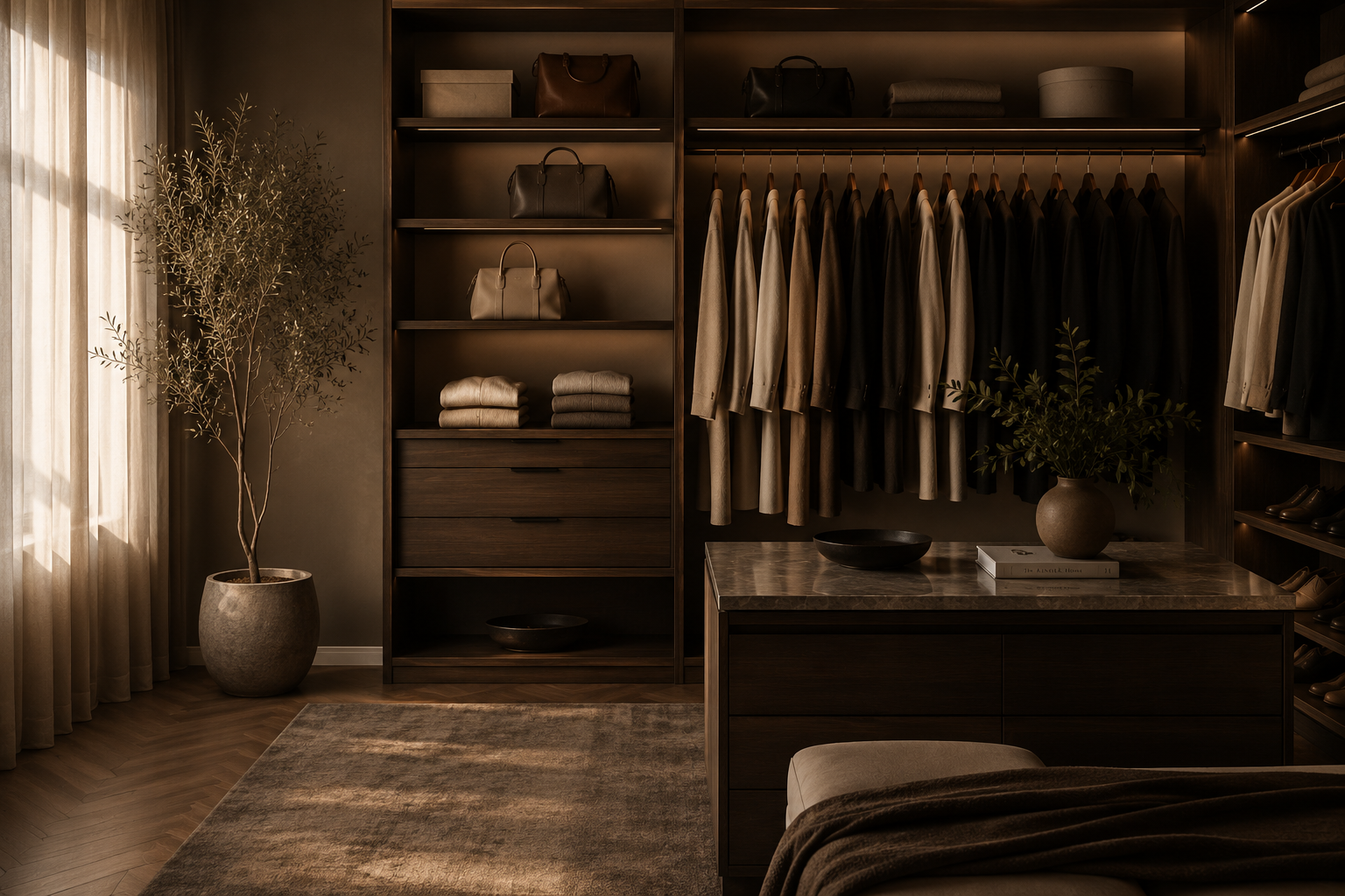 Warm, thoughtfully organized Zen Method interior